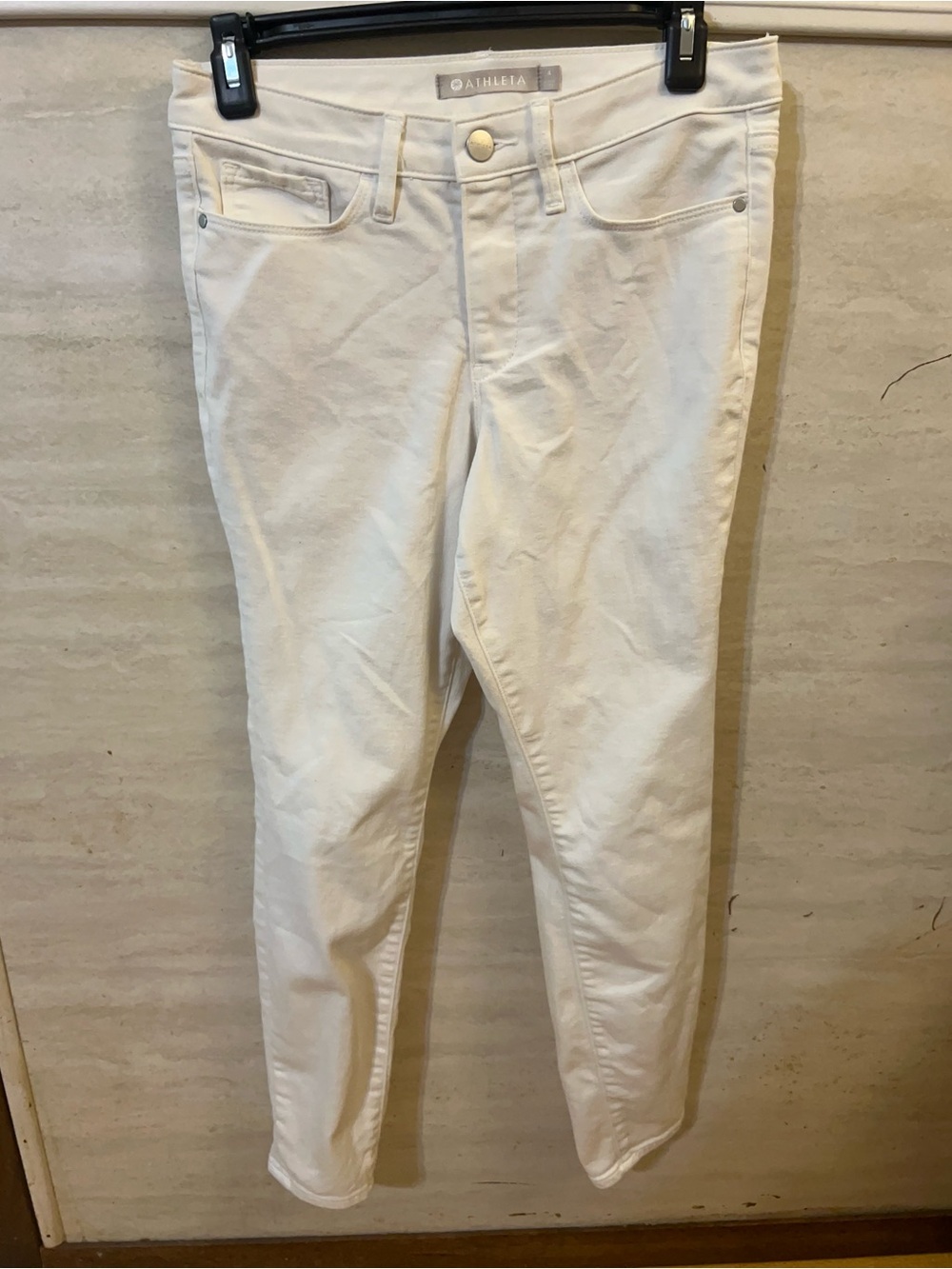 Athleta Sculptek Skinny Jeans in White.